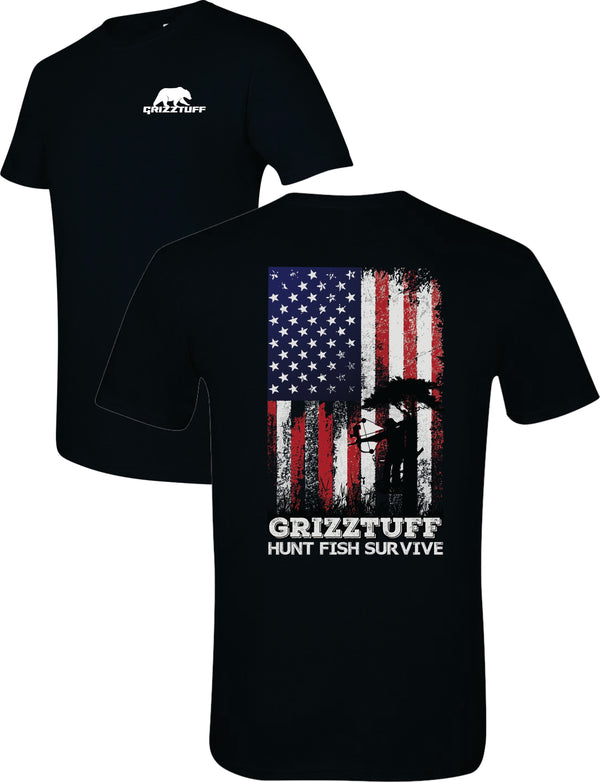 American Flag Bowhunter