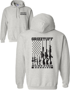 American Flag Gun Logo Hoodie