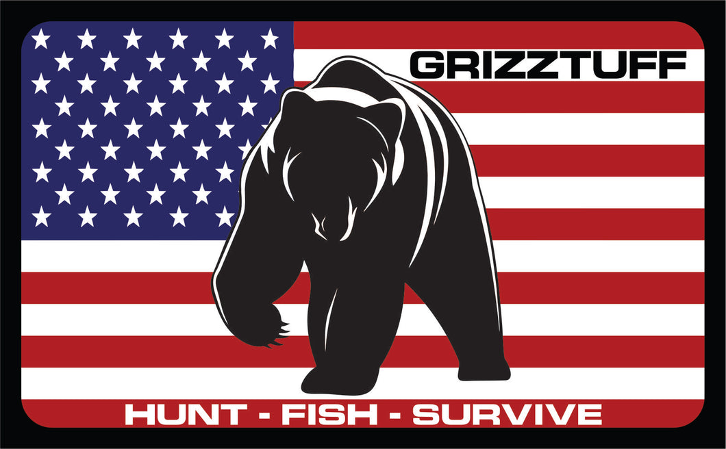 American Flag Grizzly